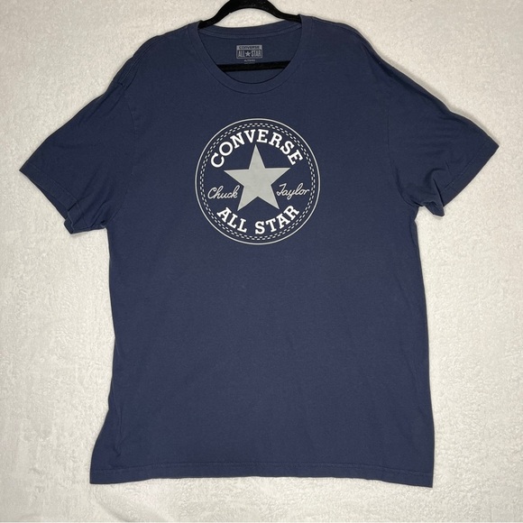CONVERSE Men's Chuck Taylor All Star T-Shirt Light Navy Size X-Large - Picture 1 of 8